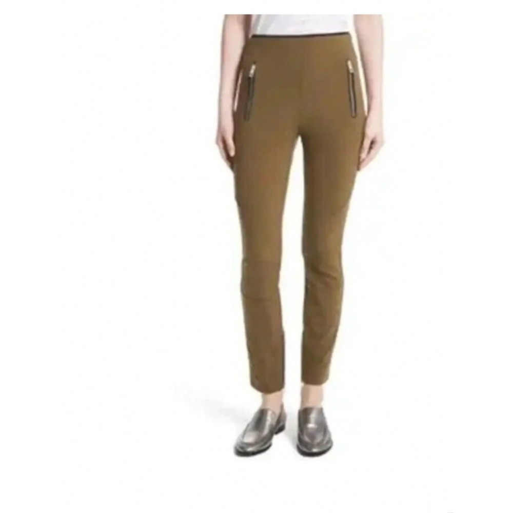 Rag & Bone Collier High-Rise Zip Ankle Pants Olive Green Womens 4 Moto Gorpcore